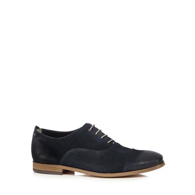 Clarks Big and tall dark blue 'chinley' lace up shoes
